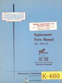 Kearney & Trecker-Kearney & Trecker TF, 315-330 & 415-430, TFR-25, Milling Machine Parts Manual-TF Series-TF-315-330-TF-415-430-01